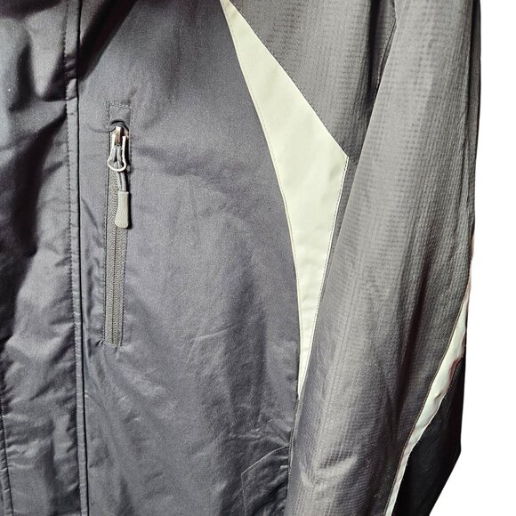 Free Tech Performance Outerwear Jacket S Black & Gray Water-Resistant Hooded Coa - Picture 2 of 13
